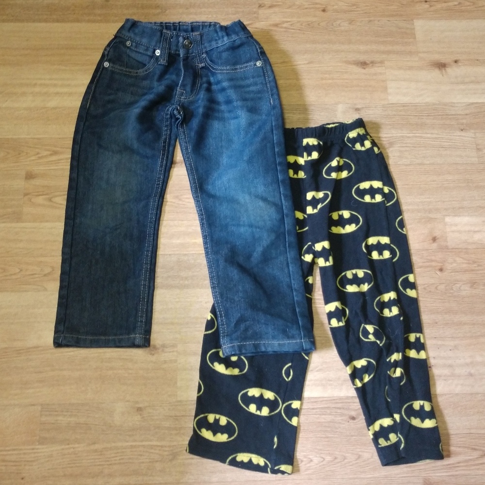 Boys size 4 jeans and Batman pjs